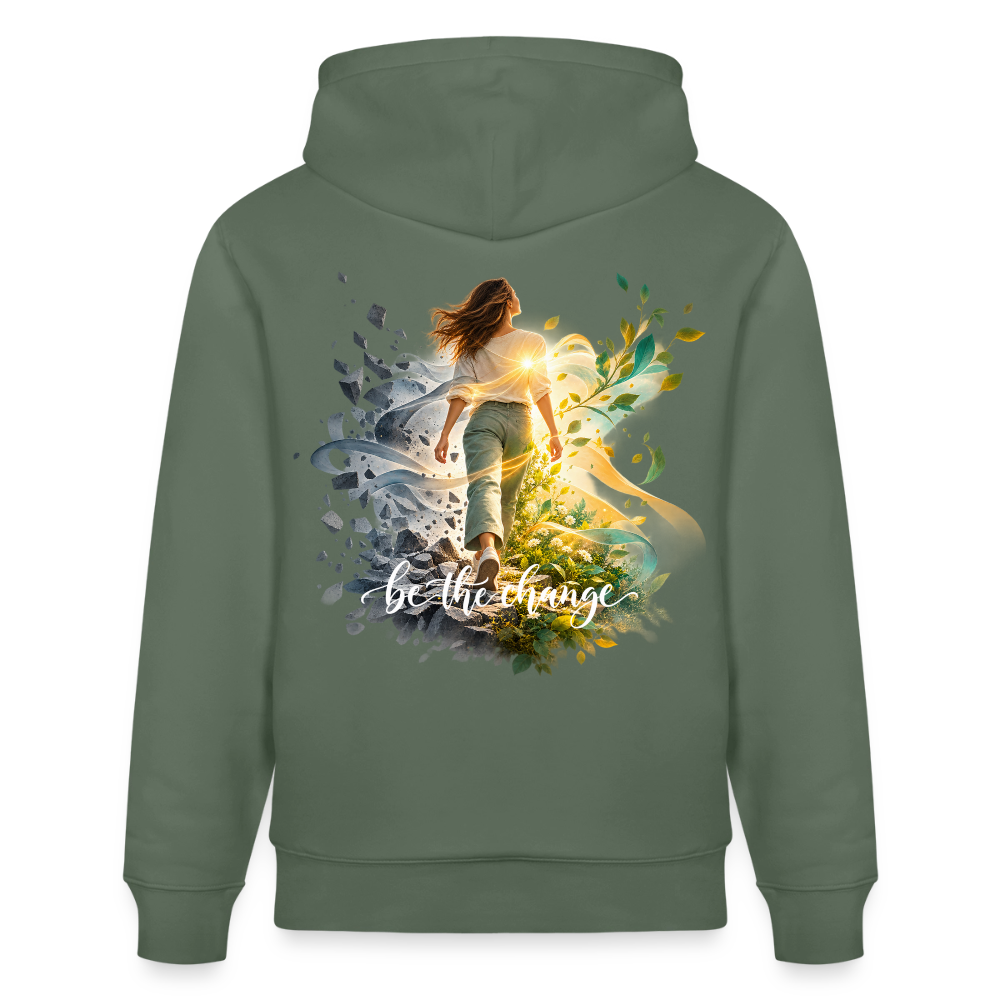 be the change - gbS /female - 100% Bio-Hoodie Unisex CRUISER - Tanngrün