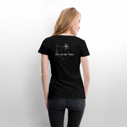 Gesundheit schafft Freiheit (Eins mit der Natur) / 100% Bio Frauen Premium T-Shirt (weiß) - Schwarz