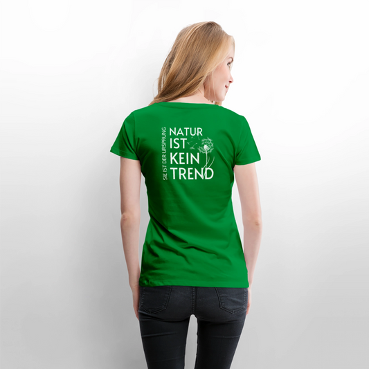 Gesundheit schafft Freiheit (Natur ist kein Trend) / 100% Bio Frauen Premium T-Shirt (weiß) - Grün