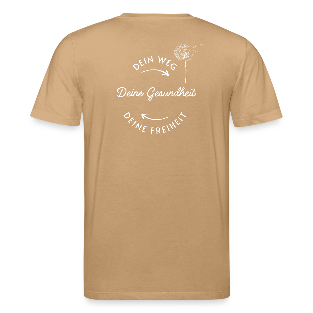 Gesundheit schafft Freiheit (Dein Weg) / 100% Bio T-Shirt Herren - Karamell 