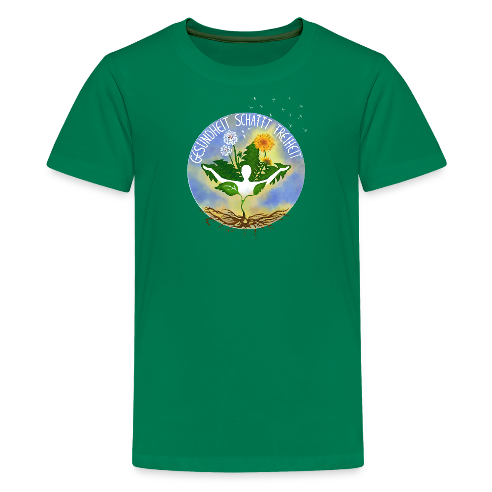 Gesundheit schafft Freiheit (Ich bin ein Wunder im Wachstum) / Teenager Premium T-Shirt - Kelly Green