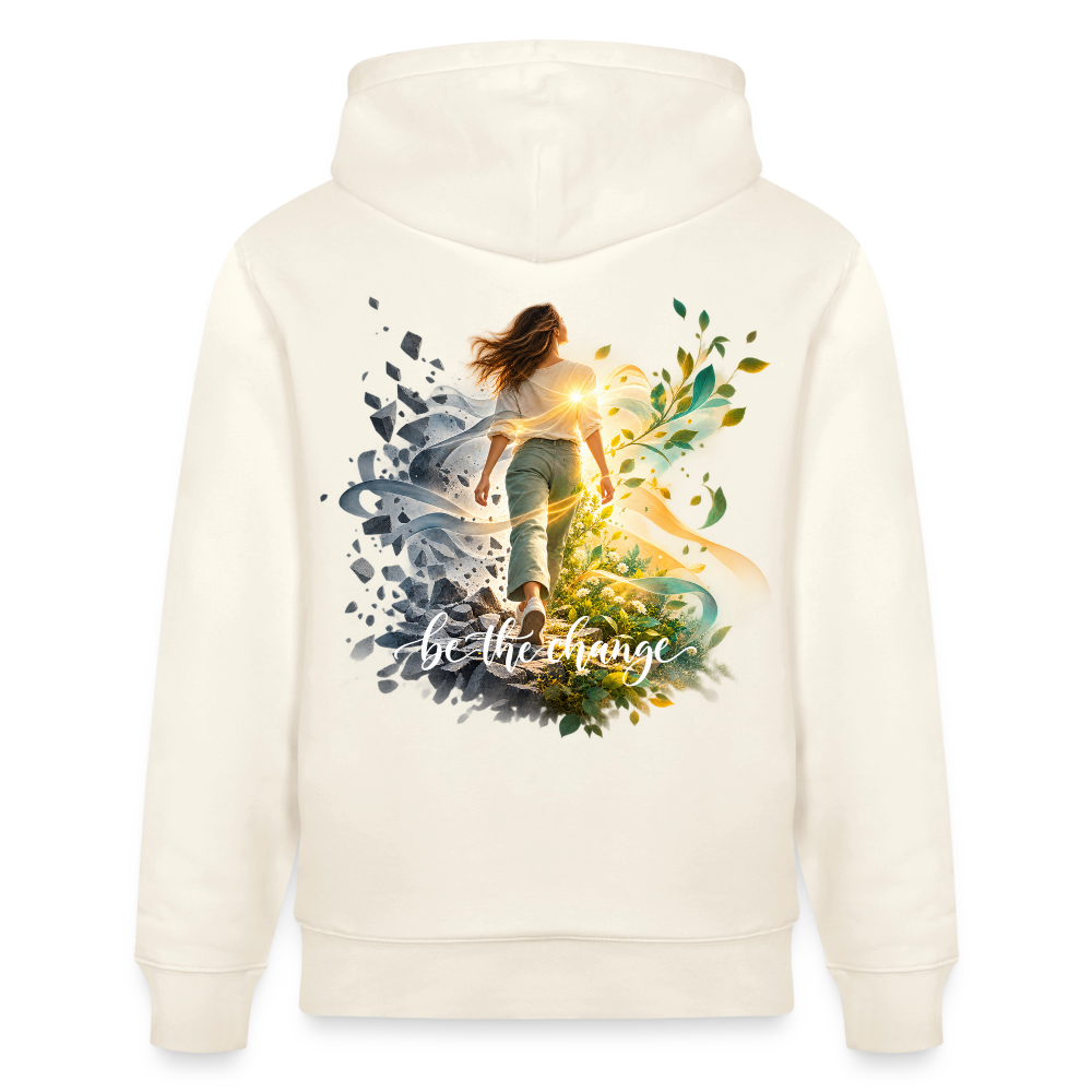 be the change - gbS /female - 100% Bio-Hoodie Unisex CRUISER - Naturweiß 