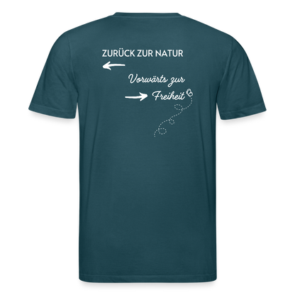 Gesundheit schafft Freiheit (Zurück zur Natur) / 100% Bio T-Shirt Herren - Dunkles Petrol