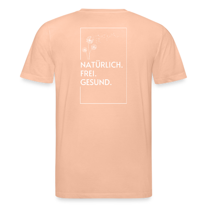 Gesundheit schafft Freiheit (Natürlich) / 100% Bio T-Shirt Herren - Pfirsich