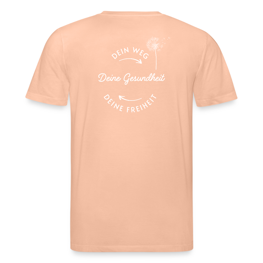 Gesundheit schafft Freiheit (Dein Weg) / 100% Bio T-Shirt Herren - Pfirsich