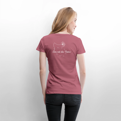 Gesundheit schafft Freiheit (Eins mit der Natur) / 100% Bio Frauen Premium T-Shirt (weiß) - Mauve