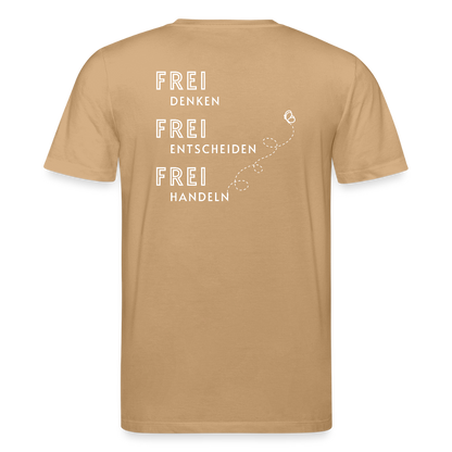 Gesundheit schafft Freiheit (FREI) / 100% Bio T-Shirt Herren - Karamell 