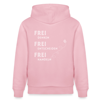Gesundheit schafft Freiheit (FREI) / 100% Bio Unisex-Kapuzenpullover - Hellrosa