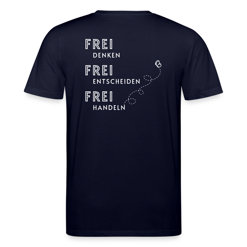 Gesundheit schafft Freiheit (FREI) / 100% Bio T-Shirt Herren - Navy