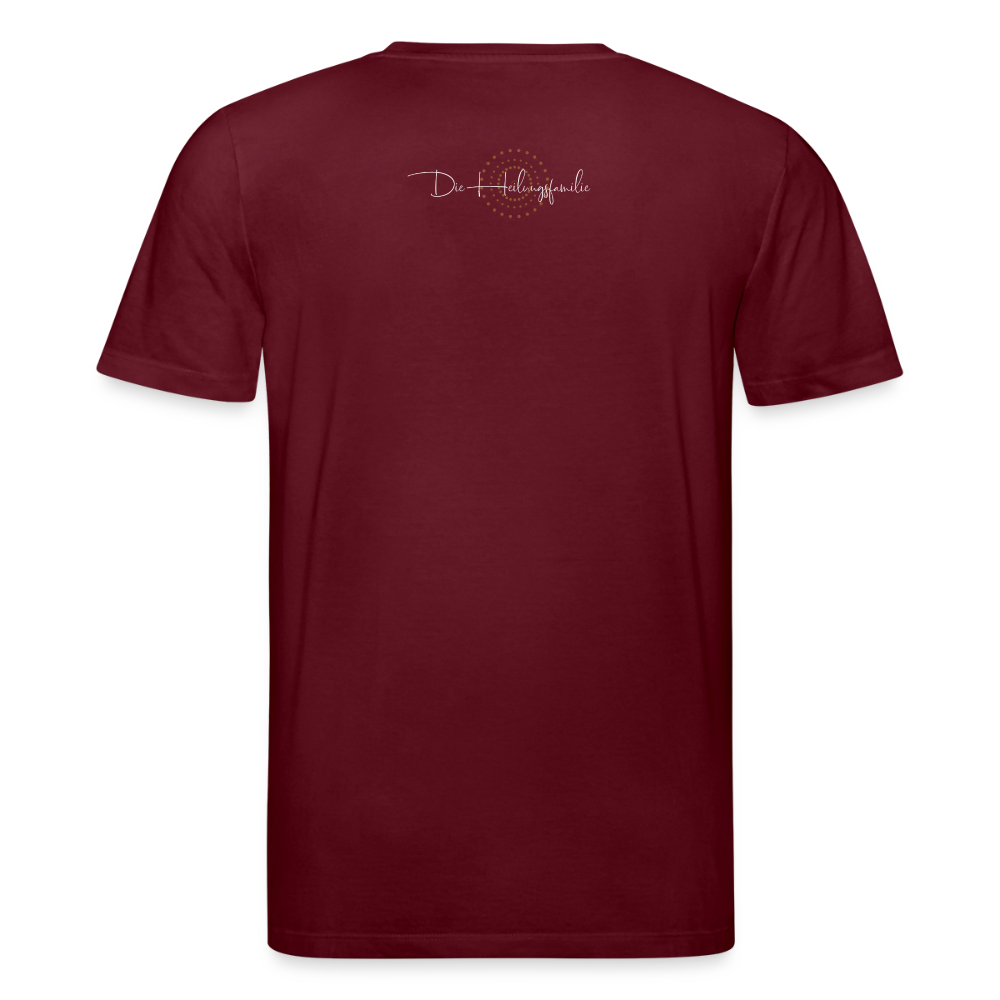 Nur 3 Trōpfen entfernt - Unisex Bio-T-Shirt - Burgunderrot