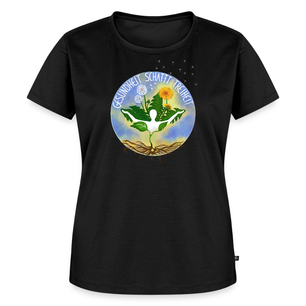 Gesundheit schafft Freiheit (Natur ist kein Trend) / 100% Bio Frauen Premium T-Shirt (weiß) - Schwarz