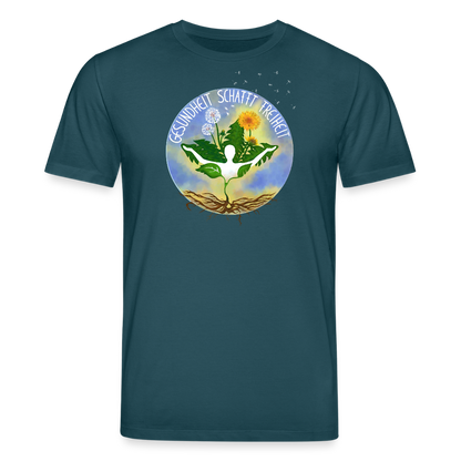 Gesundheit schafft Freiheit (Natürlich) / 100% Bio T-Shirt Herren - Dunkles Petrol