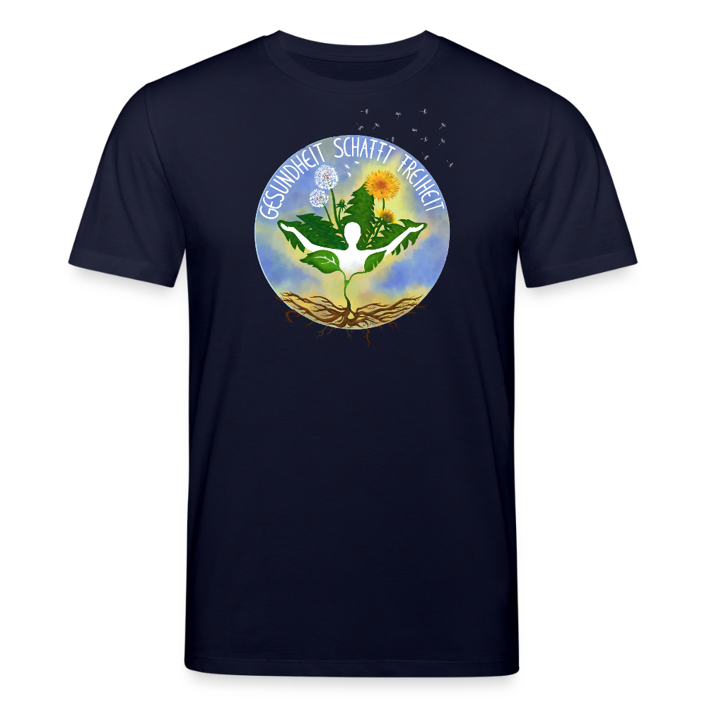 Gesundheit schafft Freiheit (FREI) / 100% Bio T-Shirt Herren - Navy