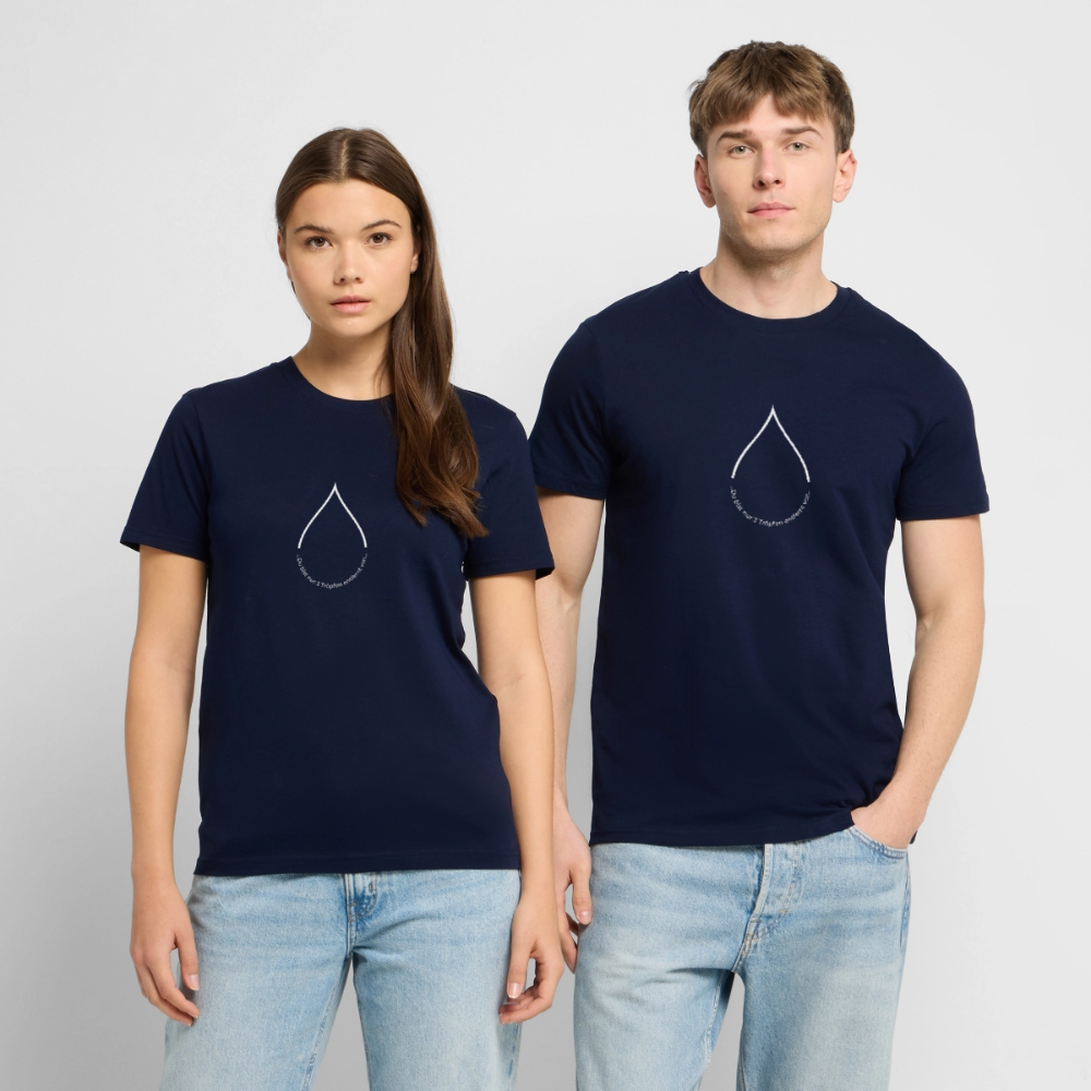 Nur 3 Trōpfen entfernt v2 - Unisex Bio-T-Shirt - Navy
