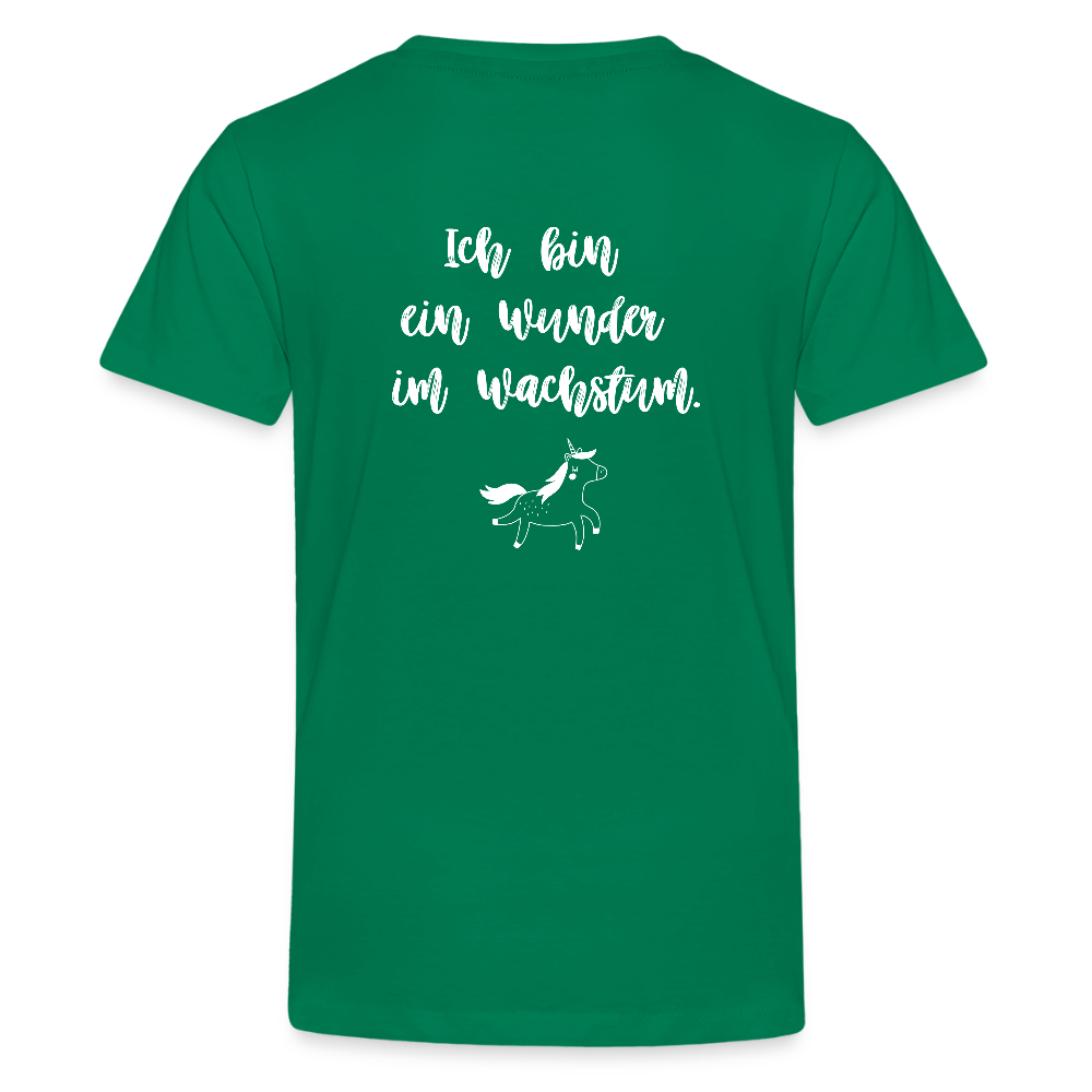 Gesundheit schafft Freiheit (Ich bin ein Wunder im Wachstum) / Teenager Premium T-Shirt - Kelly Green