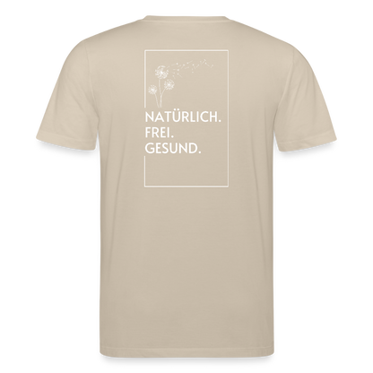 Gesundheit schafft Freiheit (Natürlich) / 100% Bio T-Shirt Herren - Beige