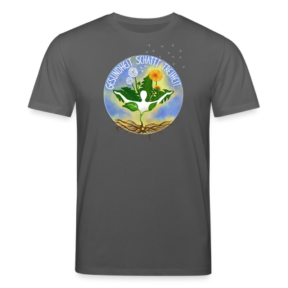 Gesundheit schafft Freiheit (Natürlich) / 100% Bio T-Shirt Herren - Anthrazit