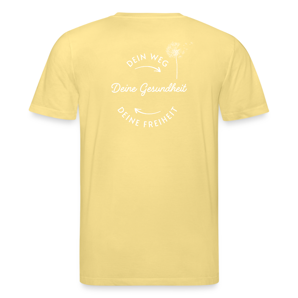 Gesundheit schafft Freiheit (Dein Weg) / 100% Bio T-Shirt Herren - Gelb Viva 