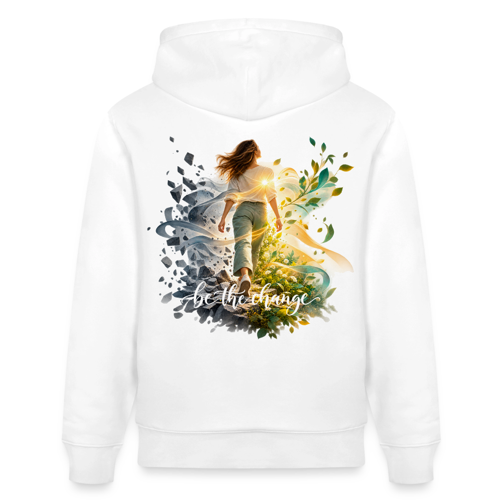 be the change - gbS /female - 100% Bio-Hoodie Unisex CRUISER - Weiß