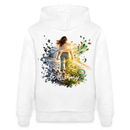 be the change - gbS /female - 100% Bio-Hoodie Unisex CRUISER - Weiß
