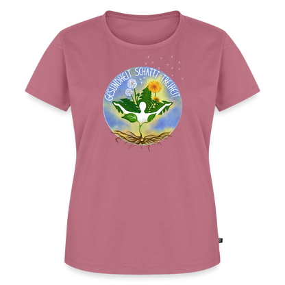 Gesundheit schafft Freiheit (Eins mit der Natur) / 100% Bio Frauen Premium T-Shirt (weiß) - Mauve