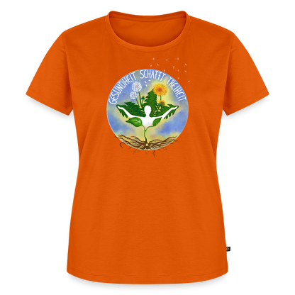Gesundheit schafft Freiheit (Zurück zur Natur) / 100% Bio Frauen Premium T-Shirt (weiß) - Orange 