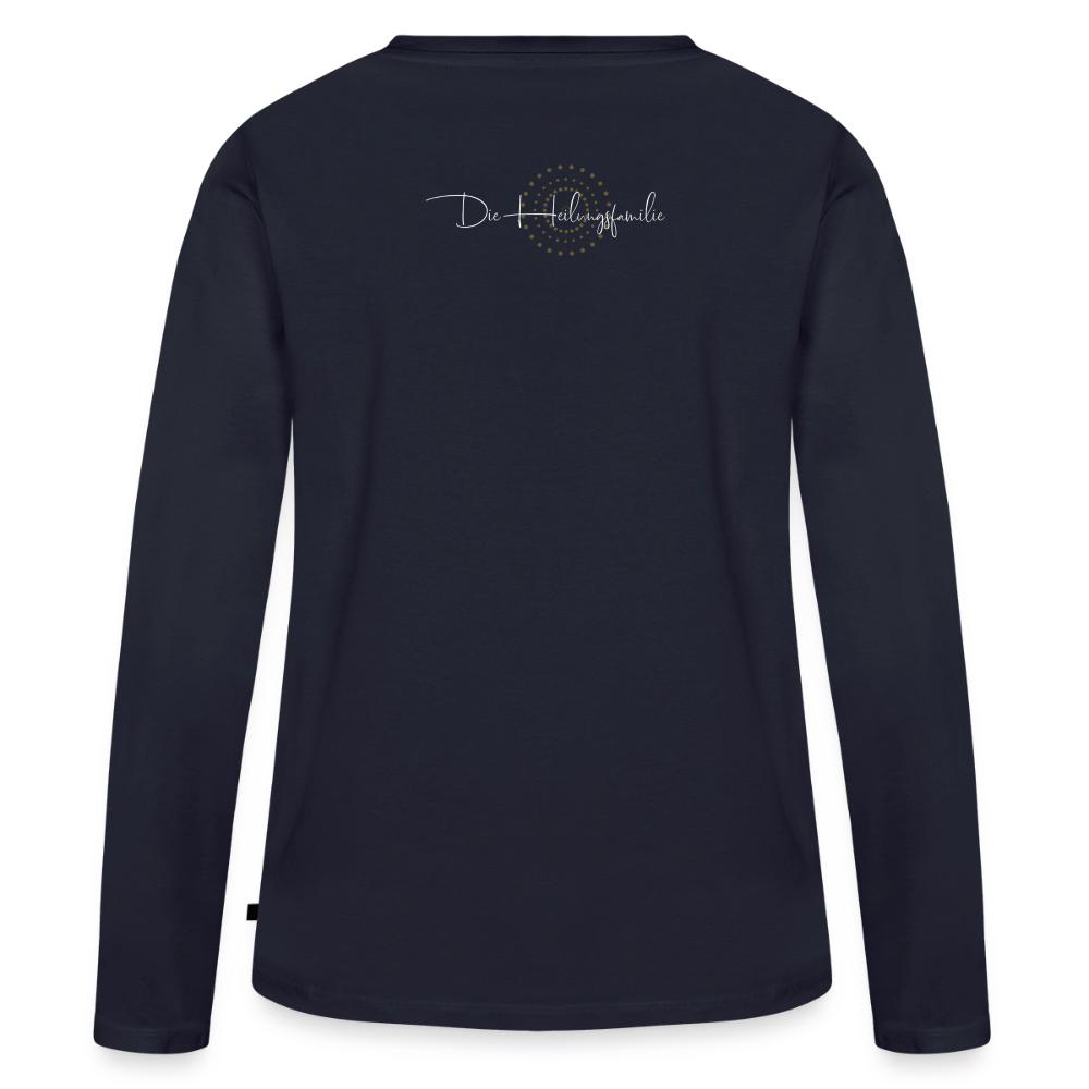 Nur 3 Trōpfen - Frauen Premium Langarmshirt - Navy
