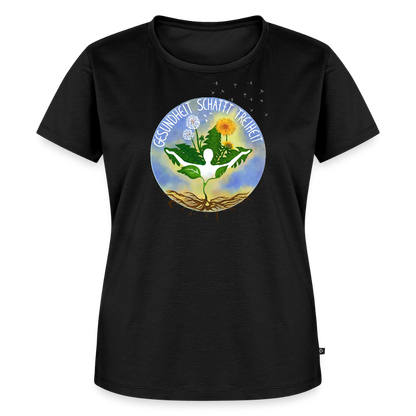 Gesundheit schafft Freiheit (Eins mit der Natur) / 100% Bio Frauen Premium T-Shirt (weiß) - Schwarz