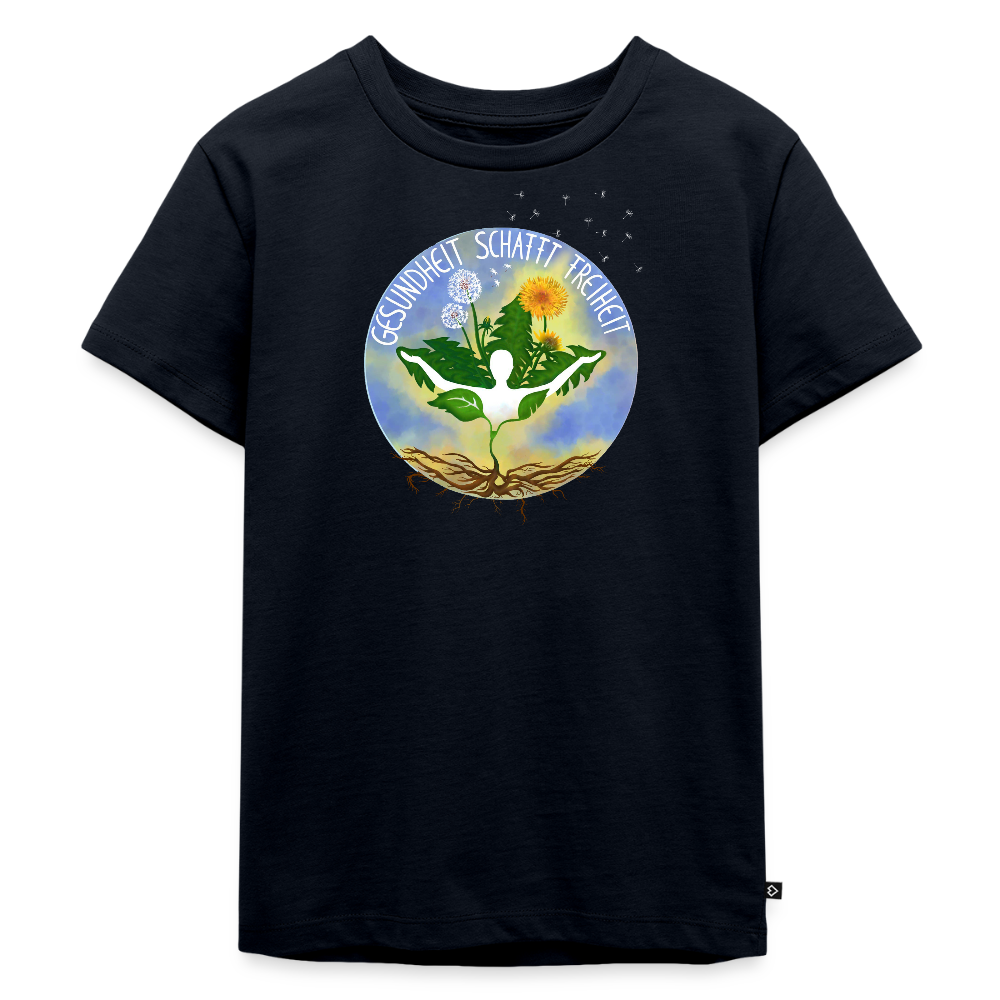 Gesundheit schafft Freiheit (Ich bin ein Wunder im Wachstum) / Kinder Premium T-Shirt - Navy