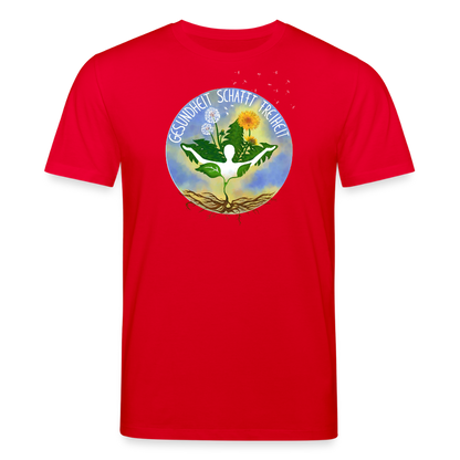 Gesundheit schafft Freiheit (Zurück zur Natur) / 100% Bio T-Shirt Herren - Rot