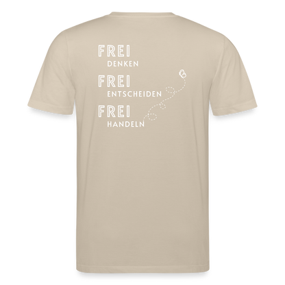 Gesundheit schafft Freiheit (FREI) / 100% Bio T-Shirt Herren - Beige