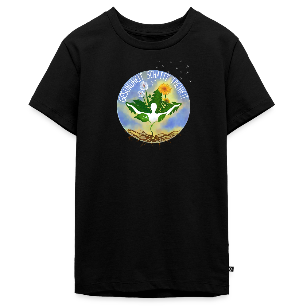 Gesundheit schafft Freiheit (Ich bin ein Wunder im Wachstum) / Teenager Premium T-Shirt - Schwarz