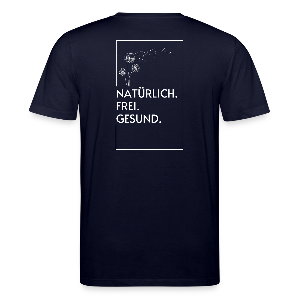 Gesundheit schafft Freiheit (Natürlich) / 100% Bio T-Shirt Herren - Navy