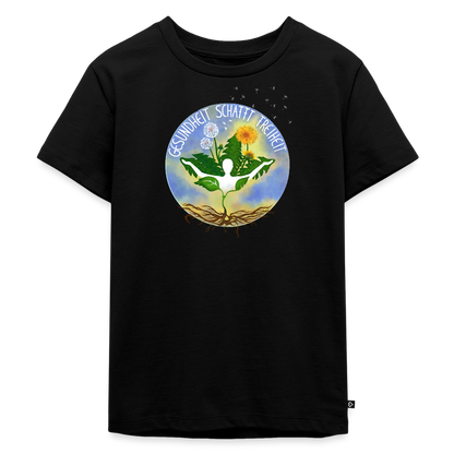 Gesundheit schafft Freiheit (Eins mit der Natur) / Kinder Premium T-Shirt - Schwarz