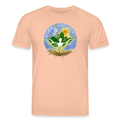 Gesundheit schafft Freiheit (FREI) / 100% Bio T-Shirt Herren - Pfirsich