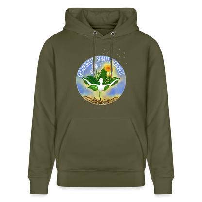 Gesundheit schafft Freiheit (FREI) / 100% Bio Unisex-Kapuzenpullover - Khaki Grün
