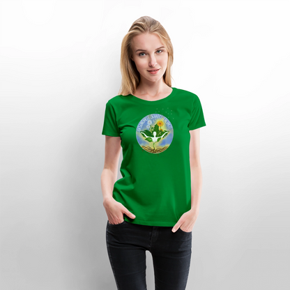 Gesundheit schafft Freiheit (Natürlich) / 100% Bio Frauen Premium T-Shirt (weiß) - Grün