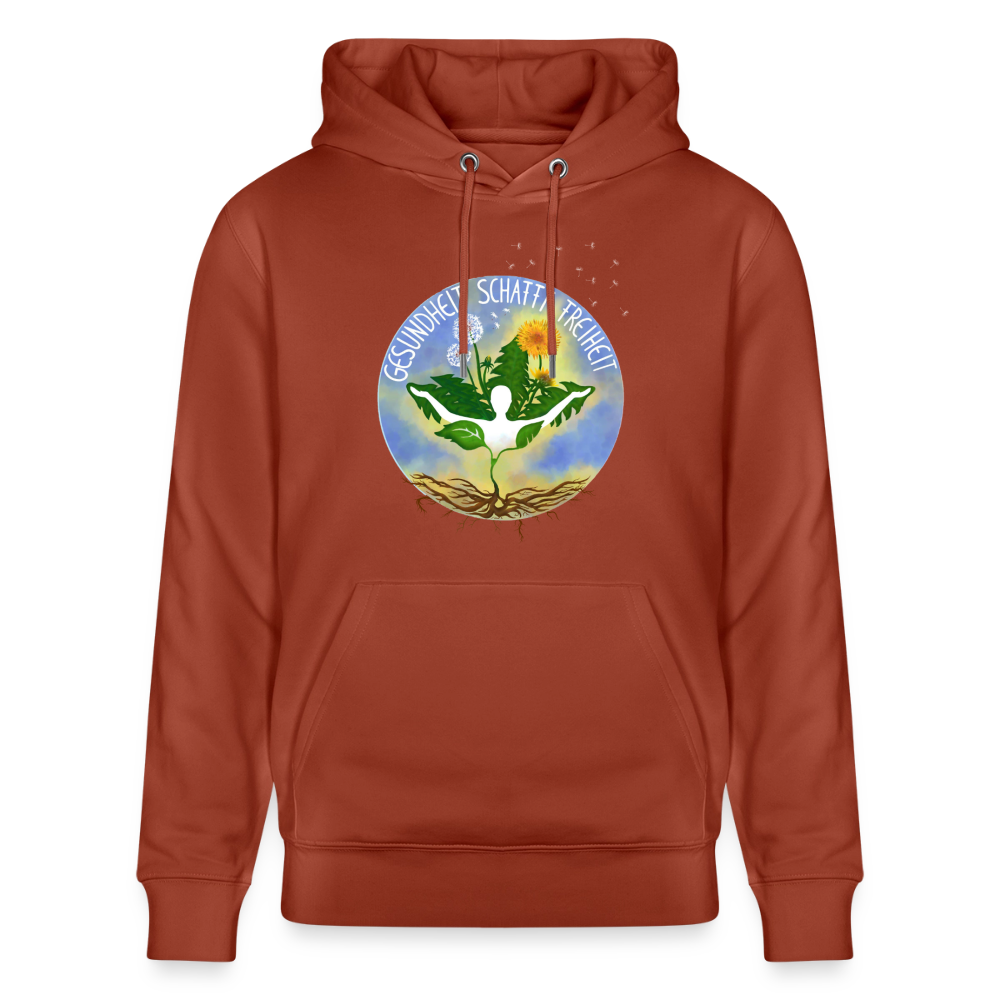 Gesundheit schafft Freiheit (FREI) / 100% Bio Unisex-Kapuzenpullover - Terrakotta