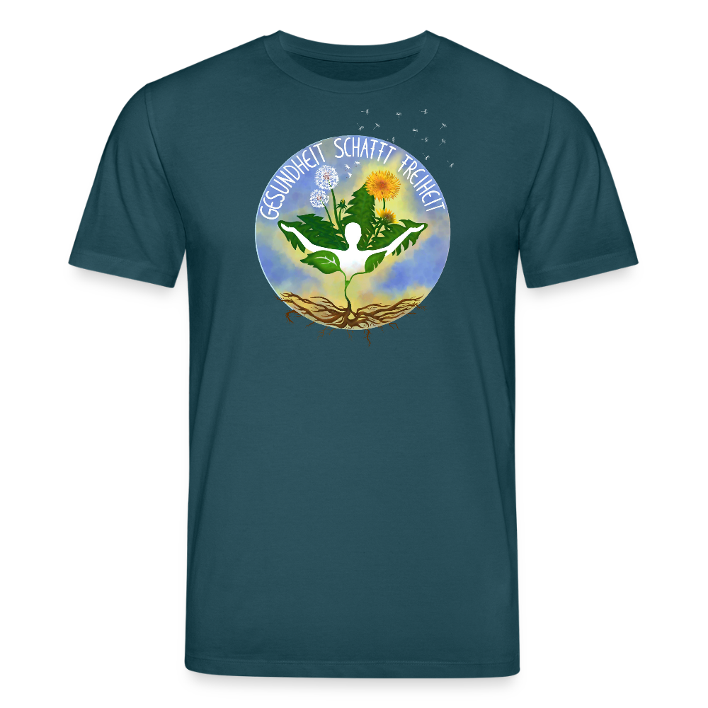 Gesundheit schafft Freiheit (Dein Weg) / 100% Bio T-Shirt Herren - Dunkles Petrol