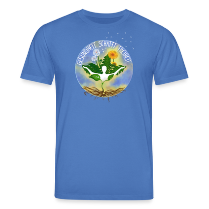 Gesundheit schafft Freiheit (Eins mit der Natur) / 100% Bio T-Shirt Herren - Achtsames Blau