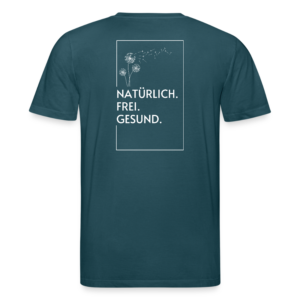 Gesundheit schafft Freiheit (Natürlich) / 100% Bio T-Shirt Herren - Dunkles Petrol