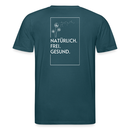 Gesundheit schafft Freiheit (Natürlich) / 100% Bio T-Shirt Herren - Dunkles Petrol