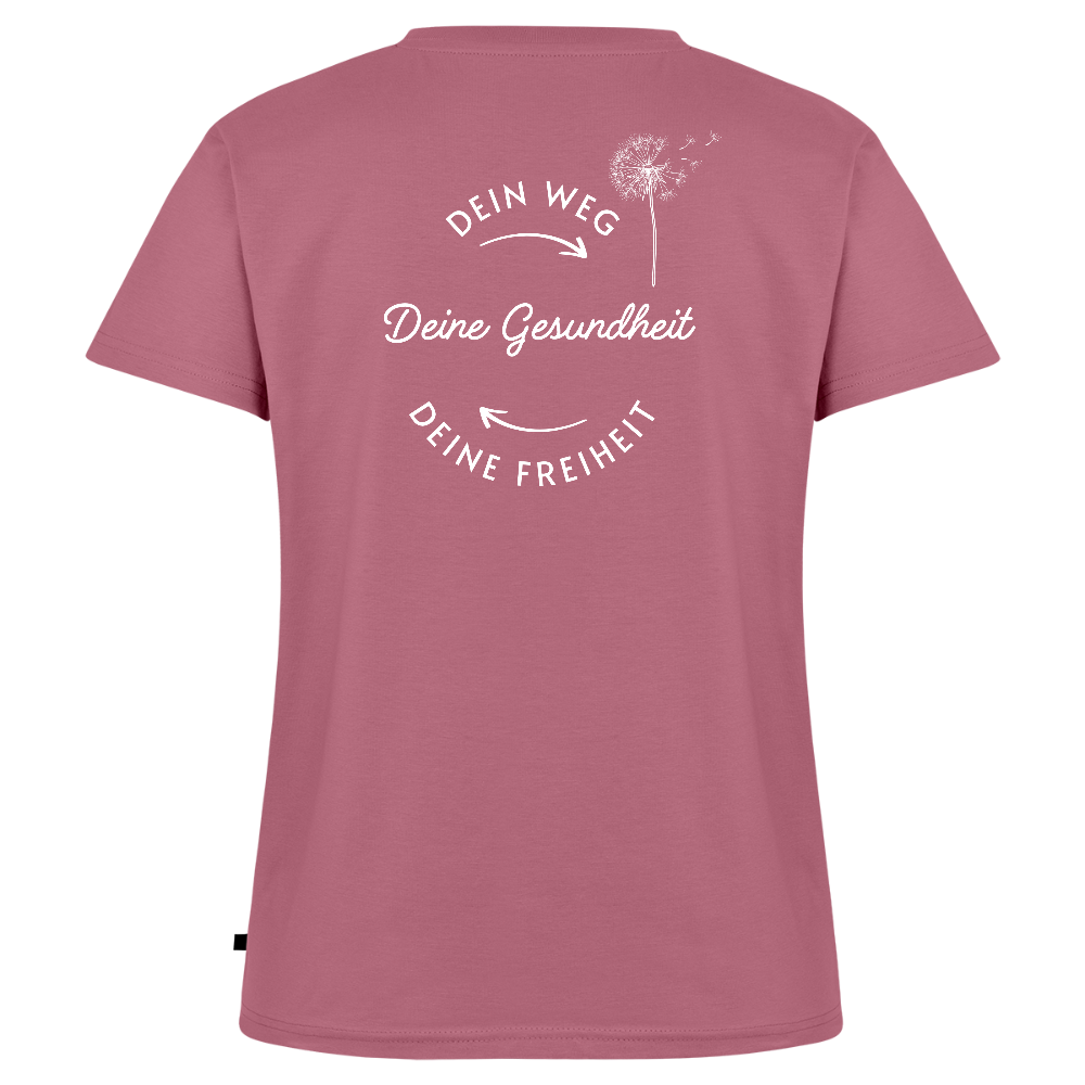 Gesundheit schafft Freiheit / 100% Bio Frauen Bio-T-Shirt mit V-Ausschnitt - Mauve