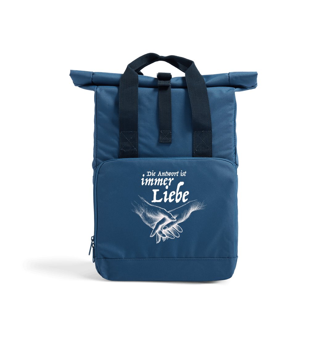 Airforce Blue Antwort Recycled Twin handle Roll-Top Backpack