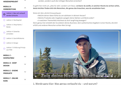 Deine Essens für die Welt - Onlinekurs (Shopify)