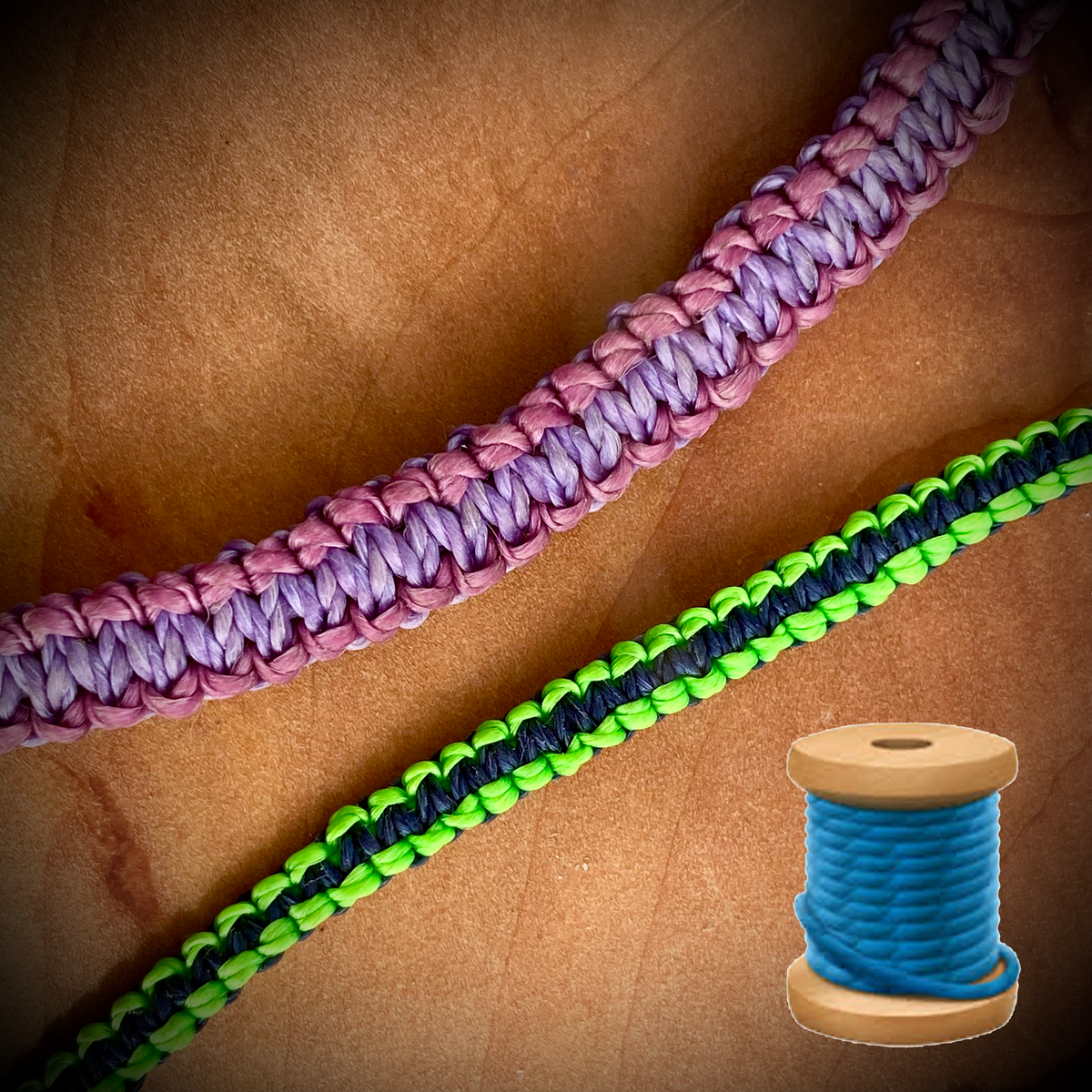 Armband - neongrün & dunkelblaues