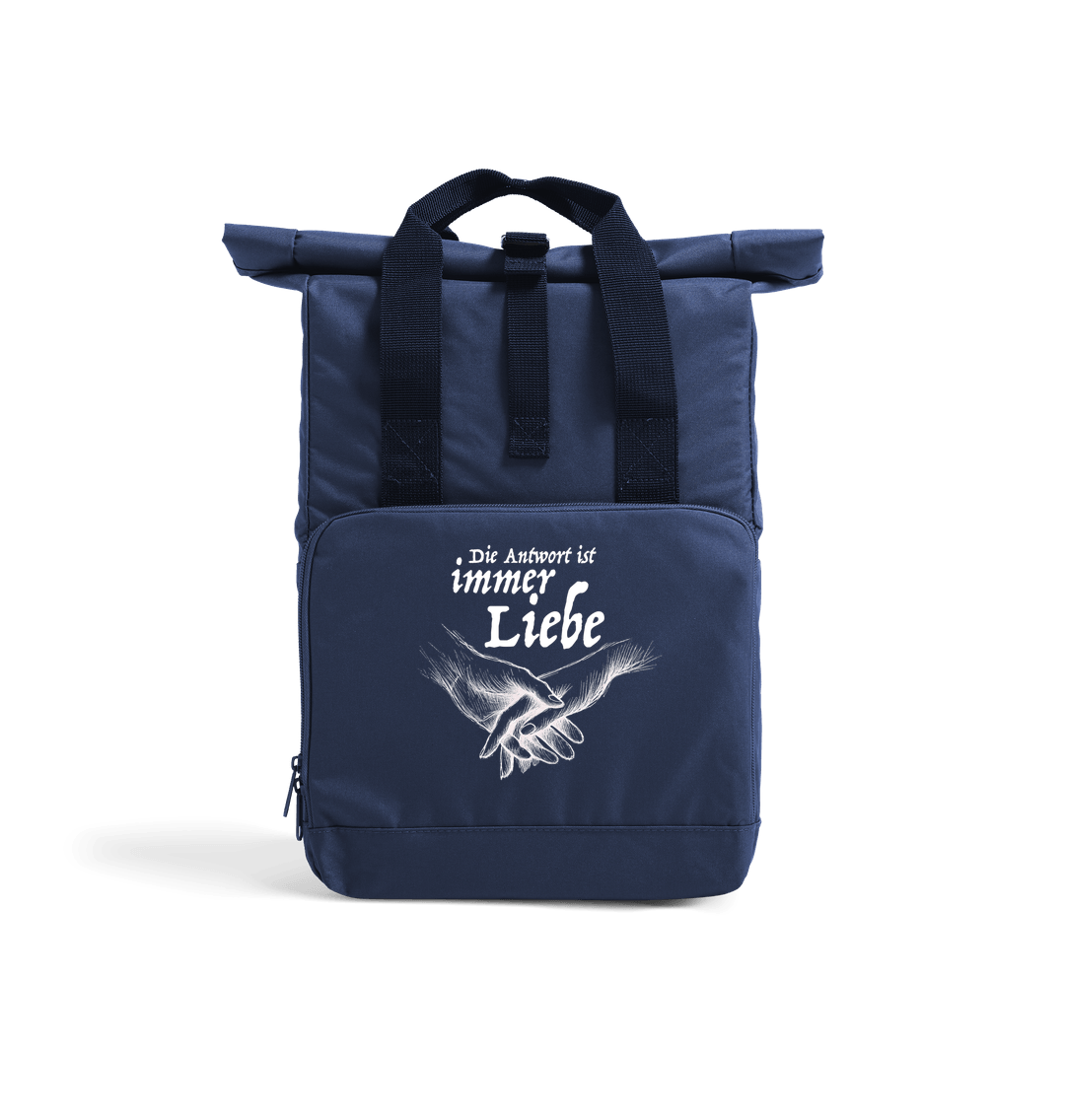 Navy Dusk Antwort Recycled Twin handle Roll-Top Backpack