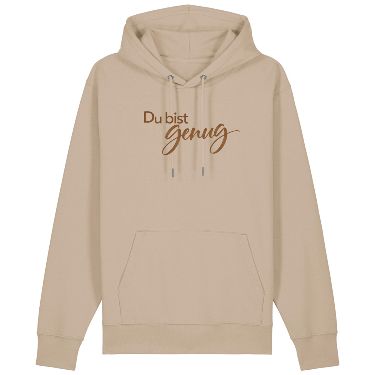 Du bist genug - 100% BIO Hoodie - Desert Dust