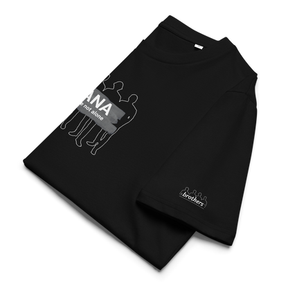 brothers YANA you are not alone - Unisex-Bio-Baumwoll-T-Shirt / schwarz